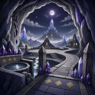 border overlook at moonlit night
