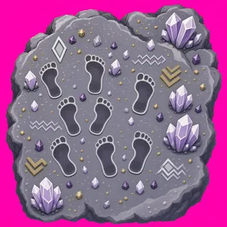 footprints, irregular arrangement
