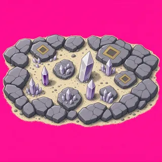 sand scatter, irregular arrangement