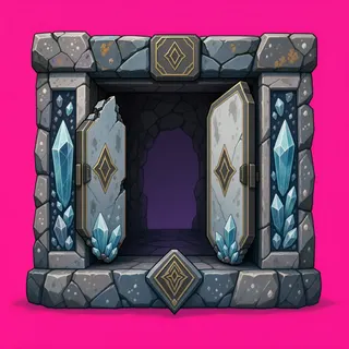 door open, damaged