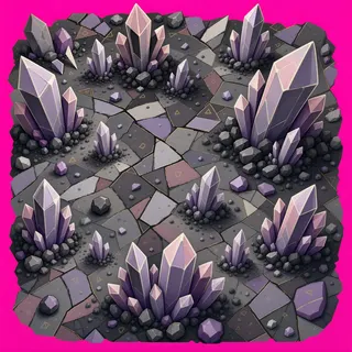 broken fragments, dense arrangement