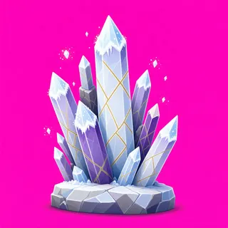 frosted crystal cluster