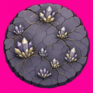 hairline ground cracks, clustered arrangement