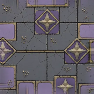damaged dusty tiled floor