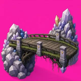 overgrown small bridge