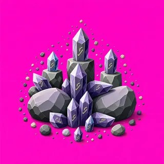 scattered grit, sparse arrangement