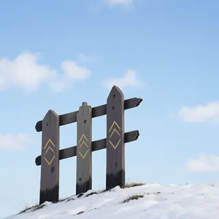 weathered short fence