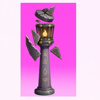 damaged lantern post