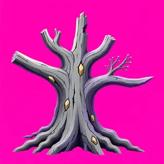 damaged standing tree
