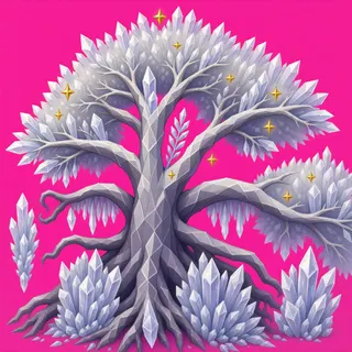 frosted standing tree