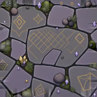 overgrown earthen floor