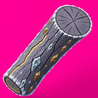 frosted fallen log