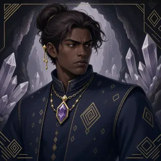original adult artisan, determined expression