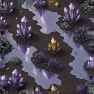 overgrown wet mud