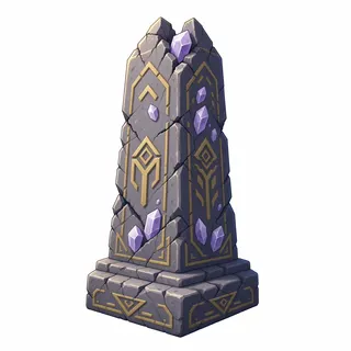 weathered broken pillar