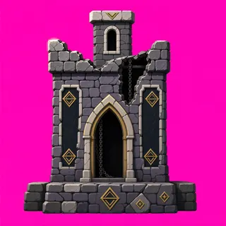 damaged watchtower