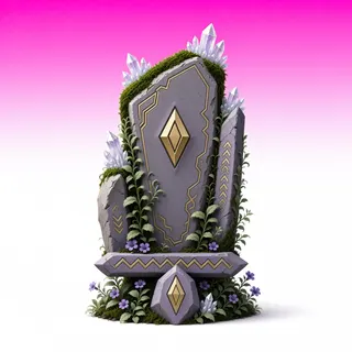 overgrown wayfinding sign without text