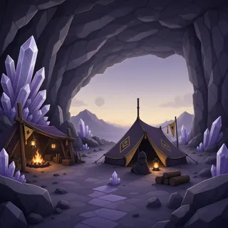 quiet camp at dusk