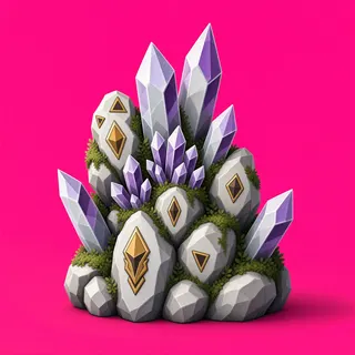 overgrown crystal cluster
