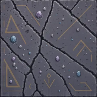 dust-covered rough stone floor
