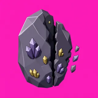 damaged small rock