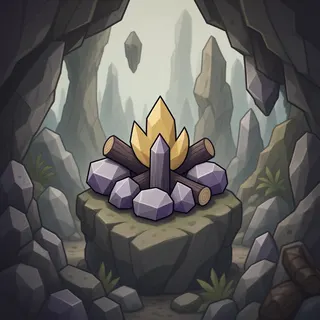 campfire, plain design