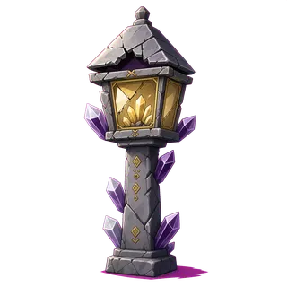 damaged lantern post