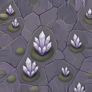 overgrown rough stone floor