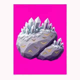 frosted small rock