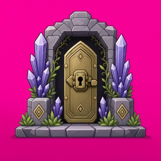 door locked, overgrown