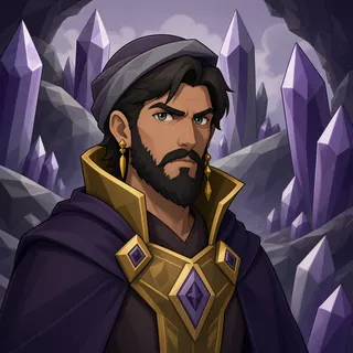 original adult merchant, determined expression
