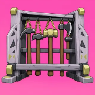 weathered tool rack