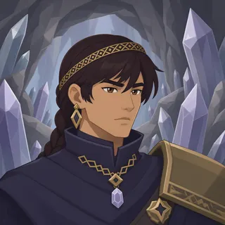 original adult merchant, calm expression
