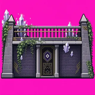 balcony platform, overgrown
