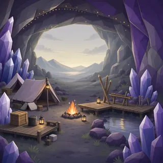 quiet camp at daybreak