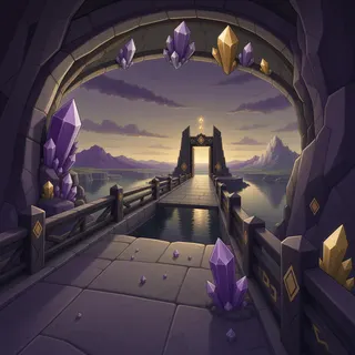 border overlook at dusk