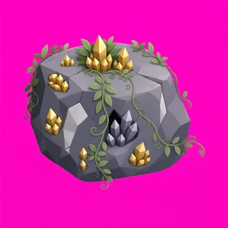 overgrown small rock