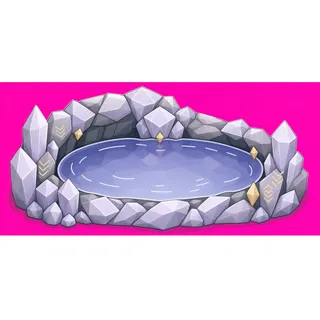shallow puddle, elongated arrangement