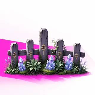 overgrown short fence
