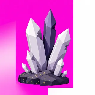 damaged crystal cluster
