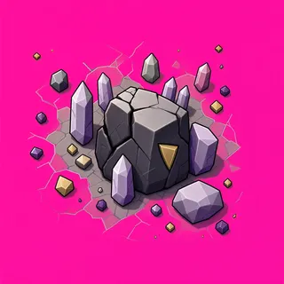 broken fragments, sparse arrangement