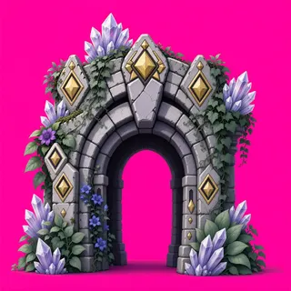overgrown archway