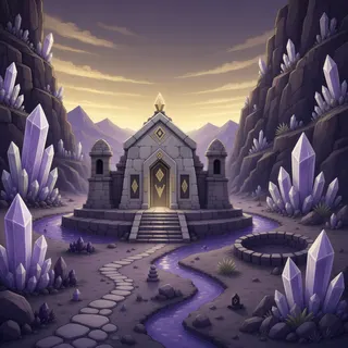 hidden shrine at dusk