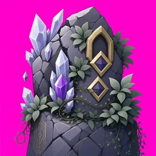 overgrown broken pillar