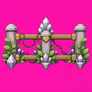 fence straight, overgrown