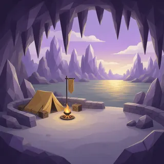 quiet camp at dusk