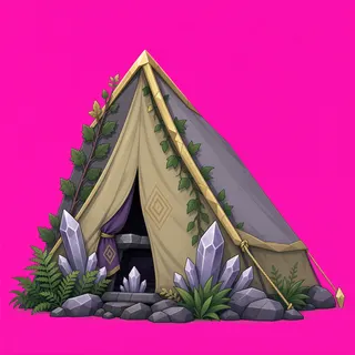 overgrown tent