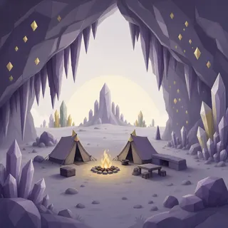 quiet camp at daylight