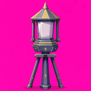 weathered lantern post