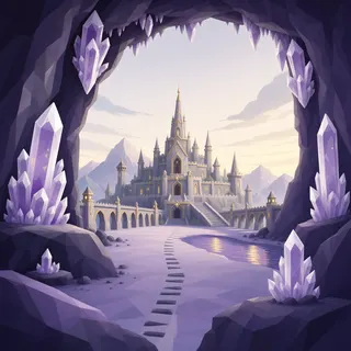 distant stronghold at daybreak